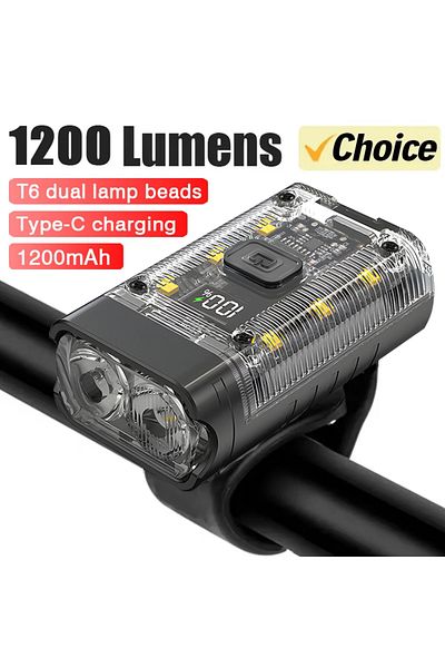 Choice BK720 white Bright Bicycle Light T6 LED Front USB Rechargeable MTB Mountain Bicycle Lamp 1000LM Bike