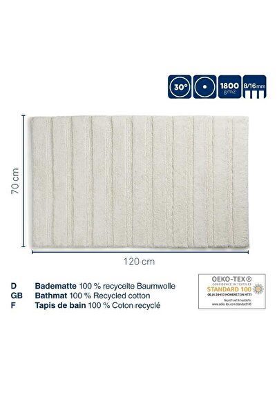 Kela Megan bath mat 120x70 cm granite gray cotton