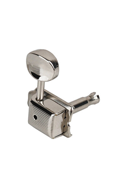 Choice مجموعة Gearlly One من 6 رؤوس آلة الجيتار الكهربائي العتيقة المصنوعة من النيكل الفضي 6R في خط واحد مع موالفات ضبط...