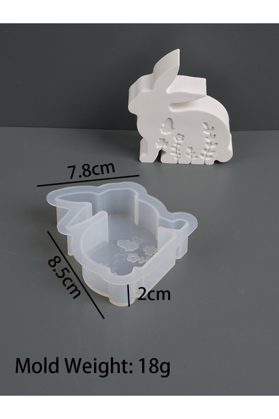Choice3 3 قالب شمعة سيليكون ثلاثي الأبعاد على شكل أرنب عيد الفصح DIY قالب صاب...