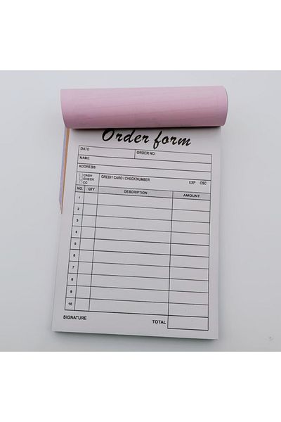 Choice 1pc order form 1/5 PCS Thank You Receipt Books with Cardboard, 2-Part Small Business Carbon-Free Sa
