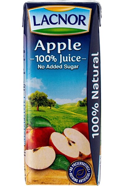 Lacnor عصير تفاح إسينشالز ١٠٠٪؜، بدون إضافة سكر، ١٨٠ مل، عبوة من ٣٢ قطعة