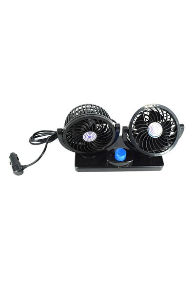 OEM Evo Double Car Fan, 12V, 2 Independent Rotating Fans, 2 Power Levels
