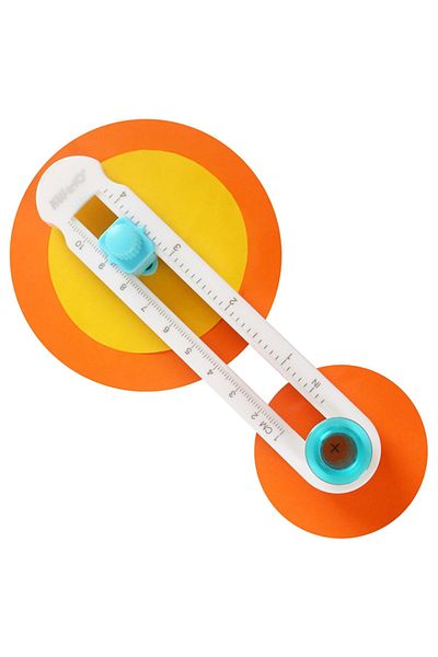 Choice قاطعة ورق دائرية من كالوفان، قابلة للتعديل لأي حجم 2-20 سم، قاطعة دائرية DIY للحرف اليدوية، مع قاعدة