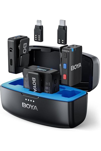 BOYA Boya BOYAMIC Wireless lavalier Microphone for iPhone Android Smartphone Camera, onboard Recording, 2