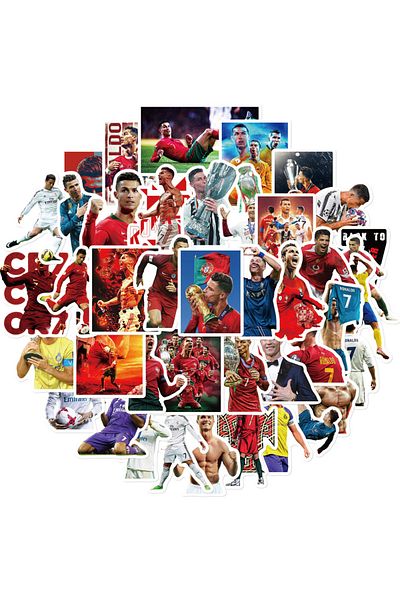 Choice 50PCS 50PCS Cool Football Star Cristiano Ronaldo Stickers Creative Personalized Graffiti Waterproof