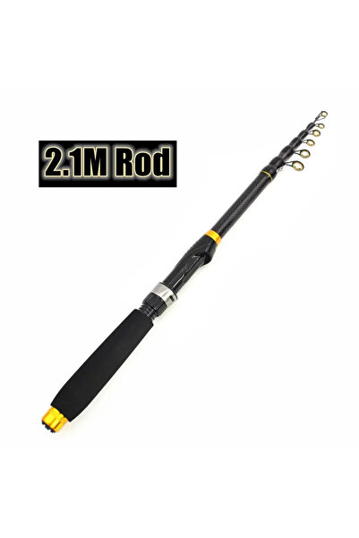Choice 2.1M 1.8m-3.6m Carbon Fiber Fishing Rod Short Pocket Portable Spinning...