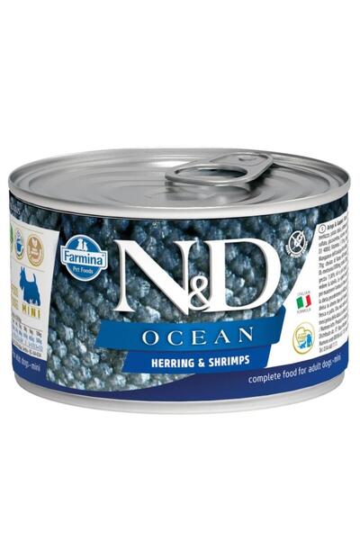 N&D Mini Ocean Ringa Balıklı Karidesli Köpek Konservesi 140 Gr