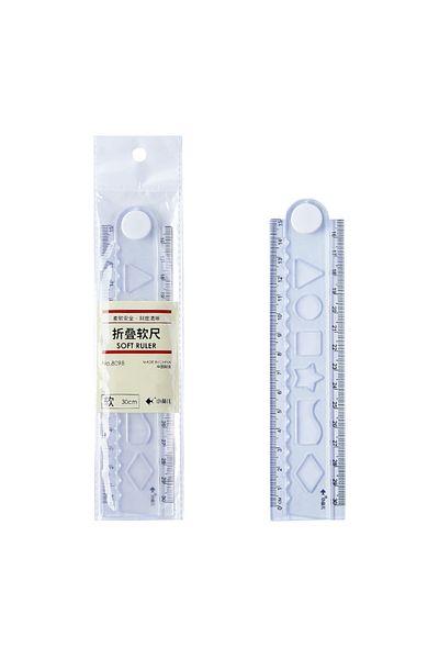 Choice 1Pcs 1Pcs 30cm Folding Flexible Ruler Transparency PVC,Creative Drawing Tools Student Stationery Sup