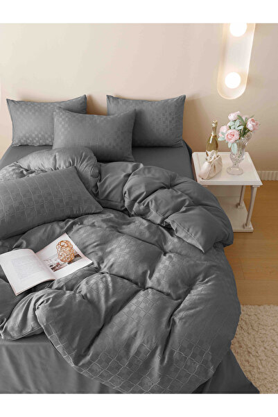 CHIRASO CHIRASO Jacquard & Finet Linen, Sheet 230x250cm, Duvet Cover, 4 Pillowcases