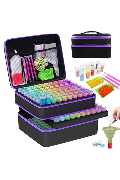 Choice 240 With Green Tool 240 Slot Diamond Painting Storage Box with Diamond Painting Accessory and Tool S