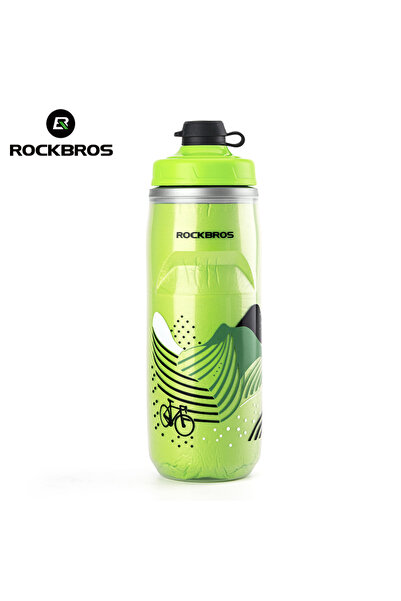 ROCKBROS 35210025001 ROCKBROS زجاجة مياه لركوب الدراجات بسعة 620 مل معزولة حر...
