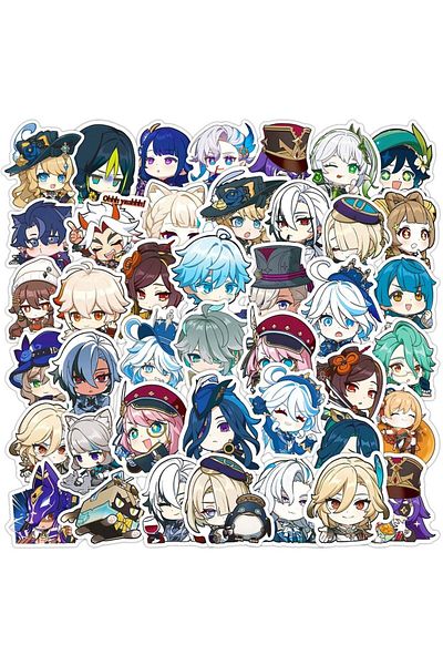 Choice 50PCS New Q Version Genshin Impact Waterproof Graffiti Stickers for Helmet Bicycle Hand Account P...