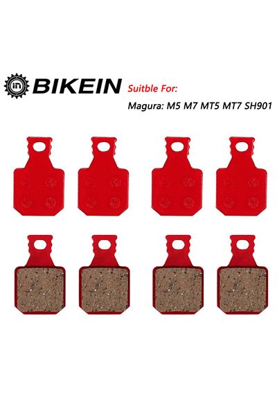 Choice 4 pairs Ceramic BIKEIN 4 Pairs Mountain Bicycle Hydraulic Brake Pad MTB Bike Parts for Magura M5 M7