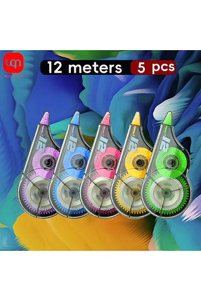 Choice 5PCS 5pcs color large capacity correction tape corrector 5 color options Stationery correction tape