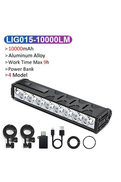 Choice LIG015 NEWBOLER Bicycle Light Front 10000mAh Bike Light 6000Lumen Waterproof USB Charging MTB Road C