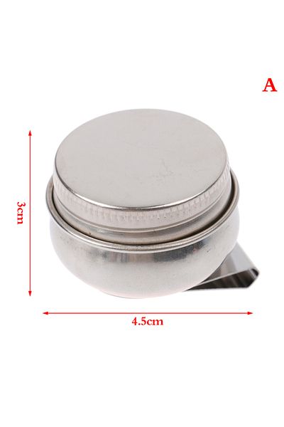 Choice A Stainless Steel Drum Painting Palette Oil Paint Pot Single Double Hole Dipper