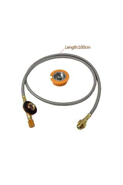 Choice 1M cord 1Orange Outdoor Cassette Adapter Thread to Bayonet Converter Camping Screw Thread Gas Tank C