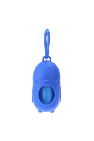 Ropet Set of 2 rolls x 15 waste bags and holder, for dogs and cats, Blue