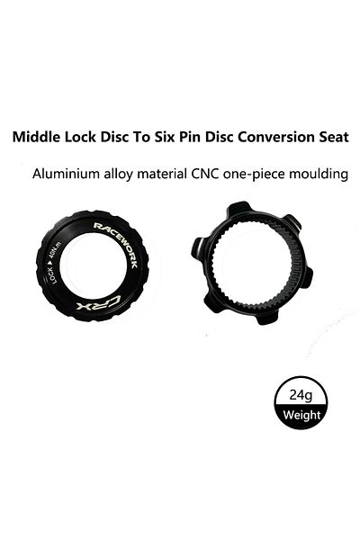Choice 1 pcs Black RACEWORK Centerlock To 6-Hole Adapter Center Lock Conversion 6 Bolt Rotor Adapter For MT