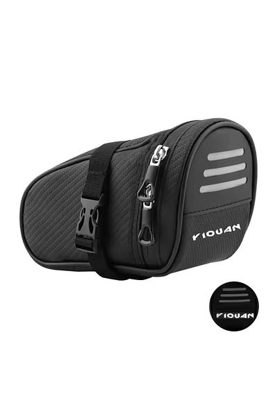 Choice Y Waterproof Bicycle Saddle Bag Portable 1L MTB Rear Bag Reflective Bike Leather Storage Bag Bike A.