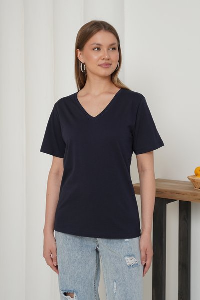 Ay Moda Collection Short Sleeve V-Neck Women's T-Shirt