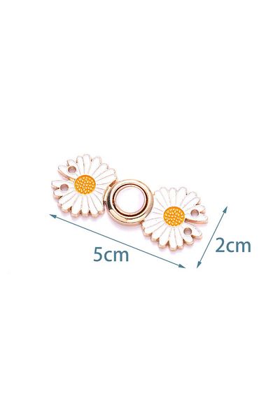 Choice C-white-1pcs Detachable Button Adjustable Tightening Waist Clip Vintage Metal Cheongsam Fasten Buckl