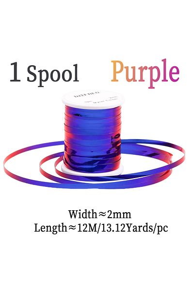 Choice 1Spool Purple 2mm 2 Tones Fly Tying Material Flat Mylar Tinsel for Streamer Flashback Nymphs Midge B