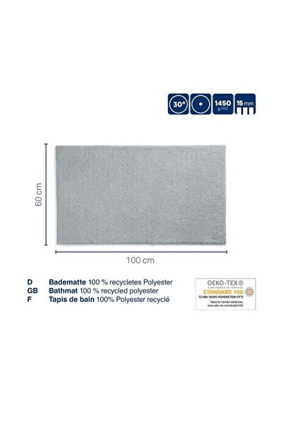 Kela Maja bath mat 100% polyester jade green 100.0x60.0x1.5cm