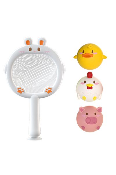 Choice set A Rabbit Baby Cute Animals Bath Toy LED Light Up Toys Swimming Water Soft Rubber Float Induction