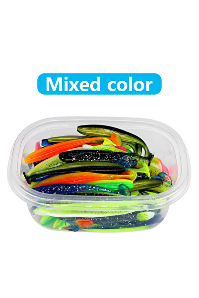 Choice 75 مم مختلط 50 قطعة 50 قطعة طُعم صيد ناعم متذبذب لسمك البايك والباس طُ...