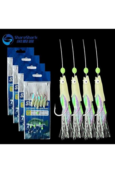 Choice مقاس 3، حقيبة واحدة، 5 خطافات، طُعم صناعي من Sabiki، طُعم صيد مضيء، خط...