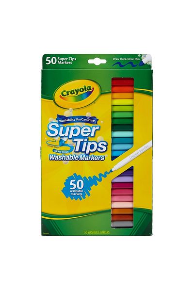 Choice 58-5050 50pcs Count Crayola Super Tips Washable Markers For Children