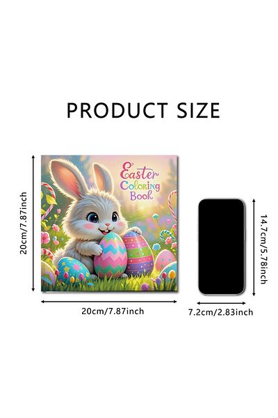 Choice X1-1143 Easter Coloring Book Cartoon Rabbit for Adults Teens Featuring Adorable Creatures in Cozy Hy