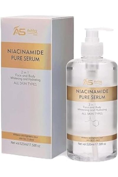 Ashley Fairy Skin Ashley Shine NIACINAMIDE Pure Serum Face and Body Moisturizes Whitening 520ml