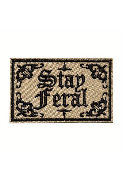 Choice قطعة واحدة من رقعة Stay Feral المصنوعة من الحديد بتصميم قوطي