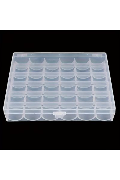 Choice With Bobbin 36 Grid Clear Spool Box Plastic Thread Bobbin Storage Case For Sewing Machine Bobbin Sp