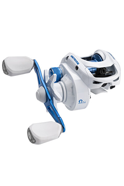 Choice1 بكرة صيد كاستكينج سنترون لايت بيضاء اللون، يسارية، إطار من النايلون ا...