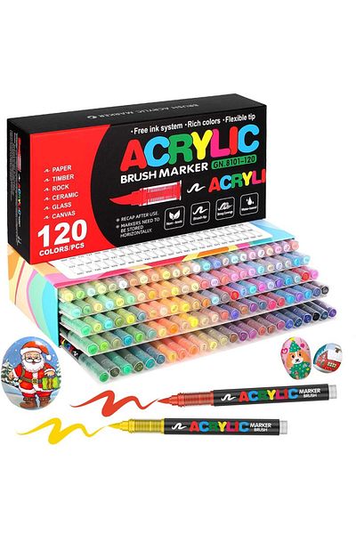 Choice 120 Colors 120 Colors Set Acrylic Paint Pens pencil Brush Markers Pen proffesional Rock Painting Sto