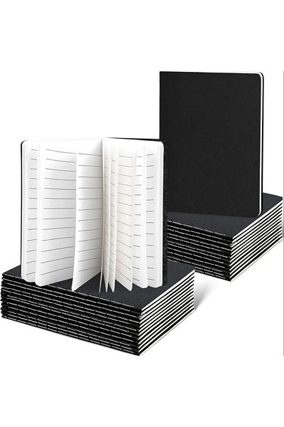 Choice 24pcs 24PCS Kraft Notebooks, 3.5x5in Small Pocket Notebooks with Lined Pages Mini Notebook Black for