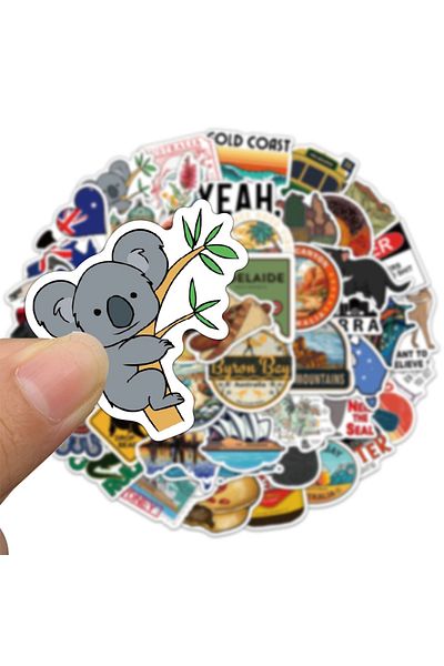 Choice 50PCS 50PCS Australian Stickers Exquisite Scenery Koala Hand Account Material Phone Case Laptop Lugg
