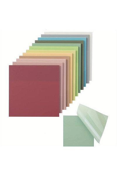 Choice 12 Packs Transparent Sticky Notes, 600 Sheets, Vintage Colors, PET Multicolor For Bookmarks,Studying