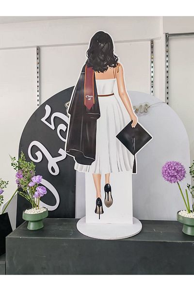 Generica Wooden stand for graduation parties, size 55*115 cm