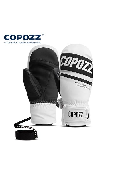 Choice M White COPOZZ Upgrade Thicken Ski Gloves Winter Men Women 3M Thinsulate Thermal Snowboard Gloves Wa