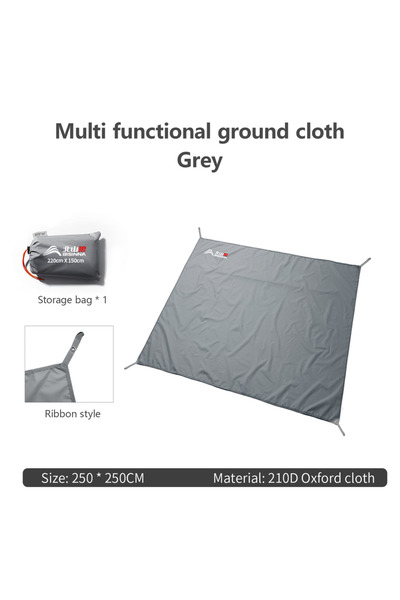 BSWolf 250x250Grey BISINNA Camping Mat Portable Picnic Mat Waterproof Tent Fl...