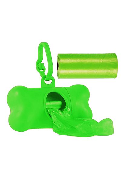 Ropet Set of 2 rolls x 15 waste bags for dogs and cats, Dark Green