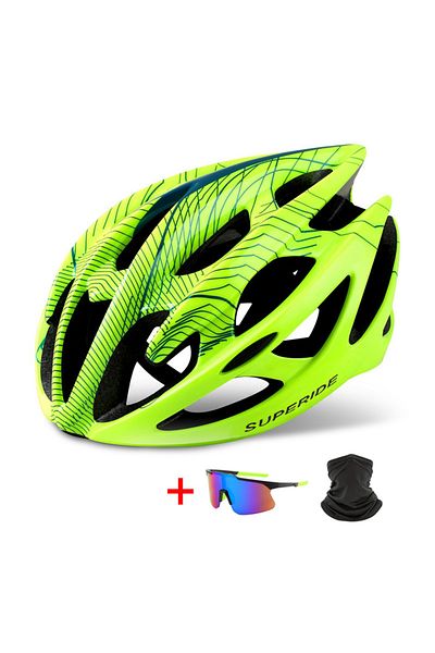 Choice L(58-62) Green option 2 SUPERIDE Men Women MTB Bicycle Helmet Integrally-molded Riding Cycling Helme