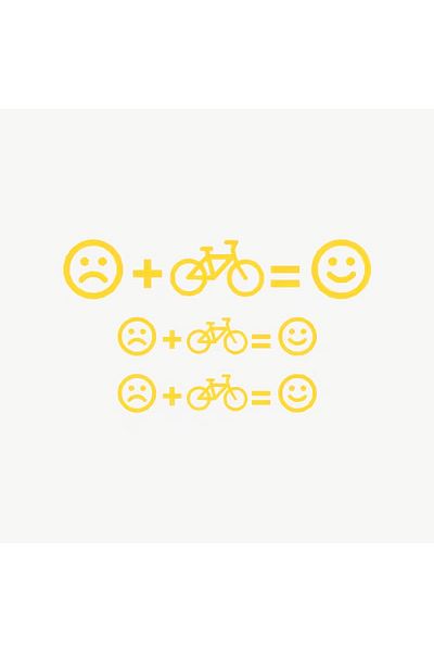 Choice yellow Bike Stickers Personalized Sticker MTB Road Bicycle Frame Sticker Decorative emoticon Decals