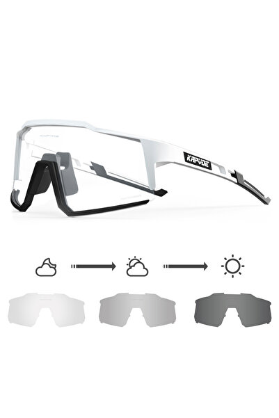 KAPVOE نظارات ركوب الدراجات الجبلية الشفافة ذات العدسات الفوتوكرومية 1L-09، ح...