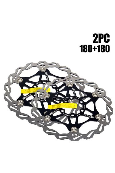 Choice 2PC 180-180mm Black SNAIL Disc Brake Rotor MTB Bicycle Floating Rotor Heat Dissipation 140/160mm Sta